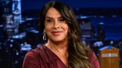 Getty Images Actress Karla Sofía Gascón during an interview on Monday, January 13, 2025
