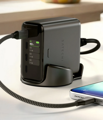 Satechi ChargeView Charging Station Shows How Much Power Each Device is Drawing in Real Time