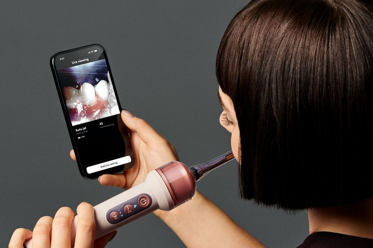 Dyson CameraJet Puts Camera and AI on an Electric Toothbrush and Water Floss Combo